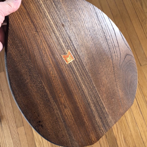 Vintage Japan Wood Pineapple Cheese Platter Server With Tile Insert And Knife - Picture 8 of 16